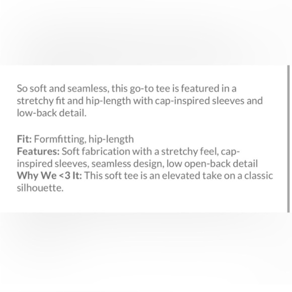 NEW Free People Intimately Low Back Seamless Tee Top size XS/S NWOT - Picture 8 of 9